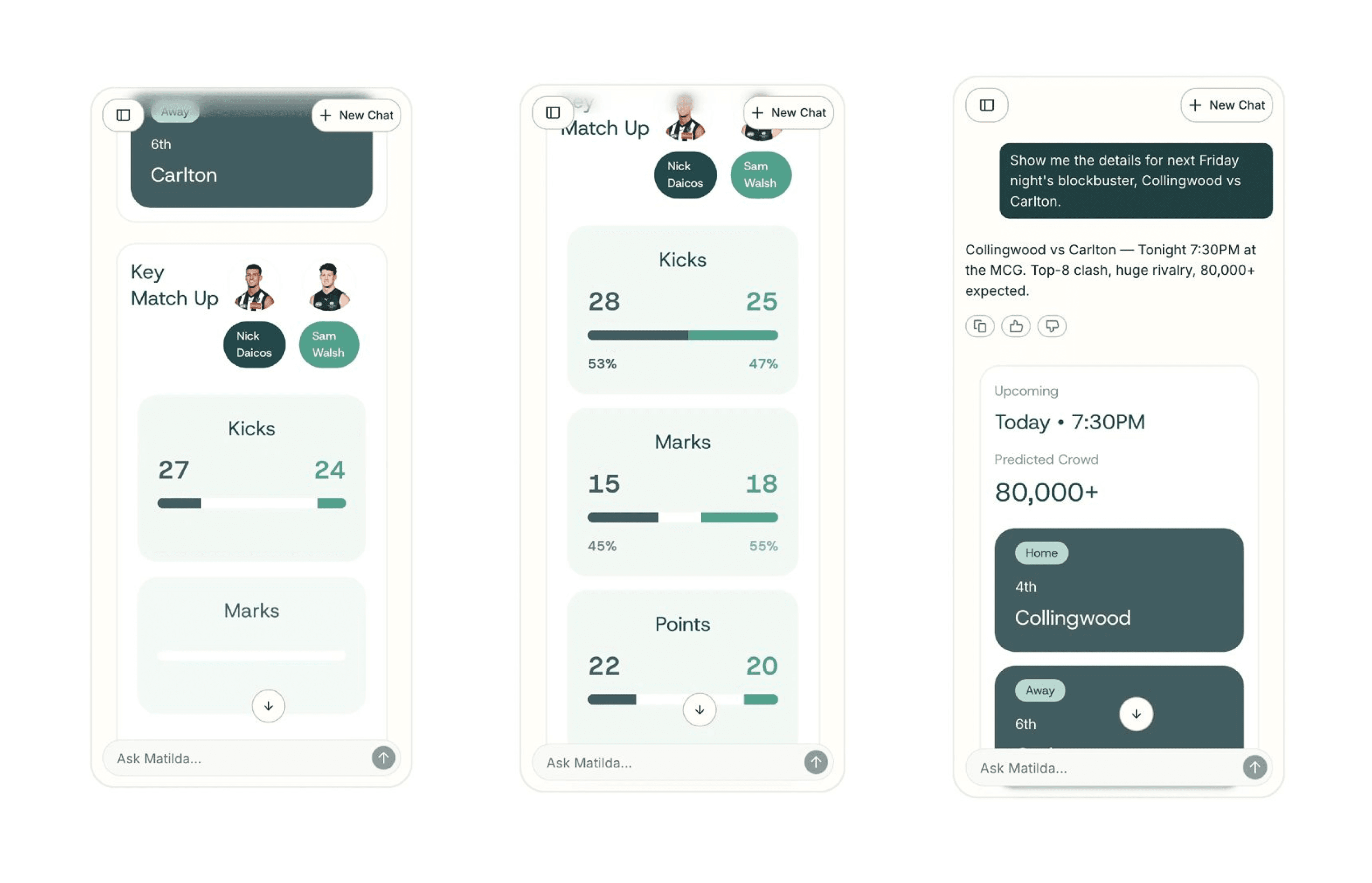 Early designs for Matilda demo