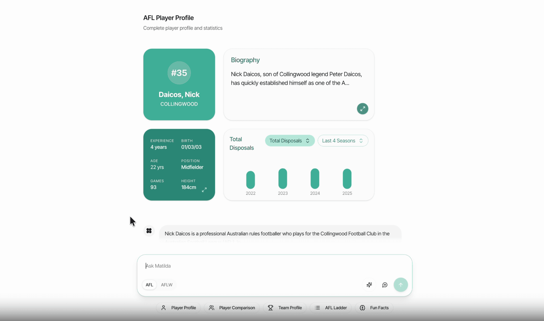 Widgets in Matilda Demo