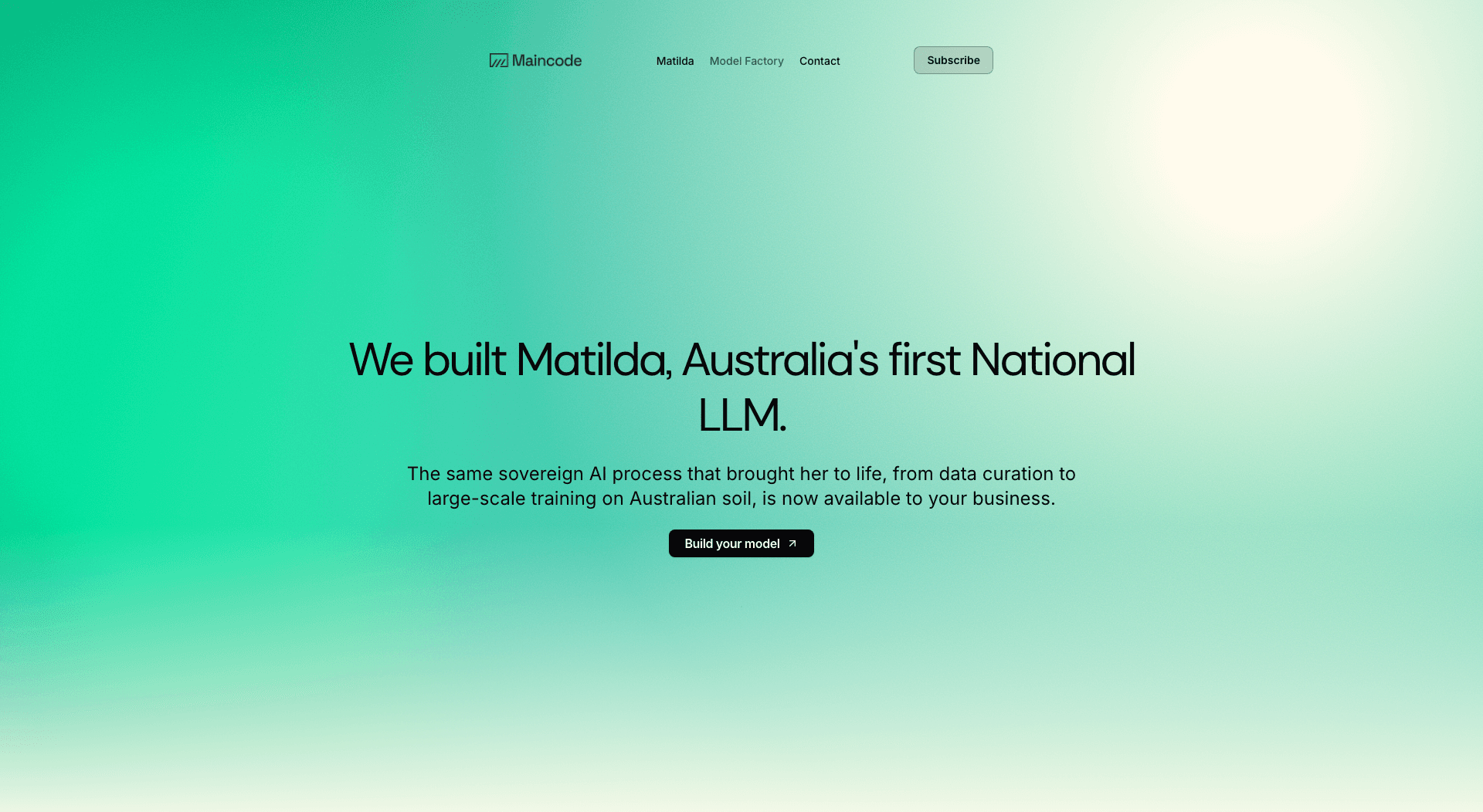 Model Factory Hero Section